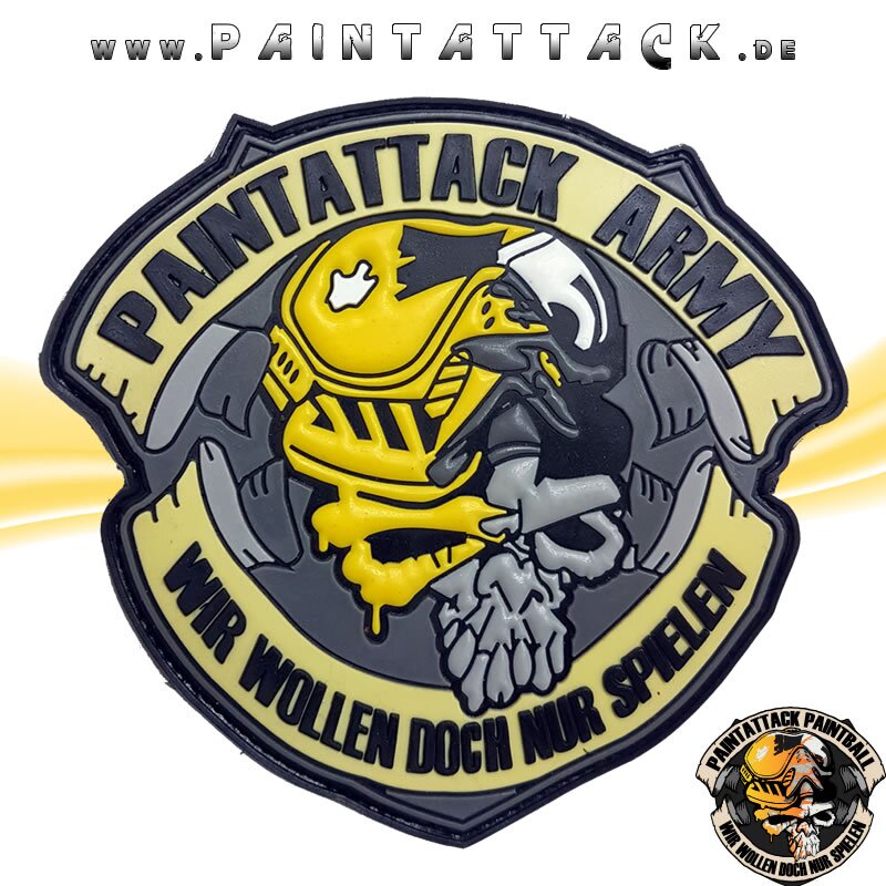 Paintattack Paintball 3D Rubberpatch Grün – Bild 2