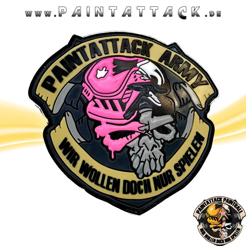 Paintattack Paintball 3D Rubberpatch Gelb – Bild 6