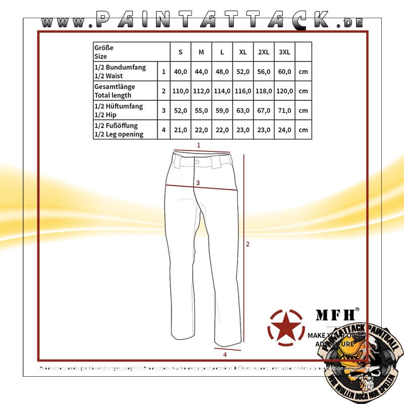 Kommandohose Smock-Attack  Hose für Paintball und Airsoft - Schwarz XL – Bild 4