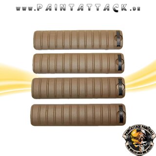 Tippmann 20 mm Waever Rail Cover Long 4er Pack Tan – Bild 3
