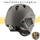 Taktischer Helm mit Thermalglas und Mesh Gitterschutz für Paintball und Airsoft oliv – Bild 6
