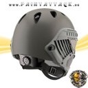 Taktischer Helm mit Thermalglas und Mesh Gitterschutz für Paintball und Airsoft oliv – Bild 6