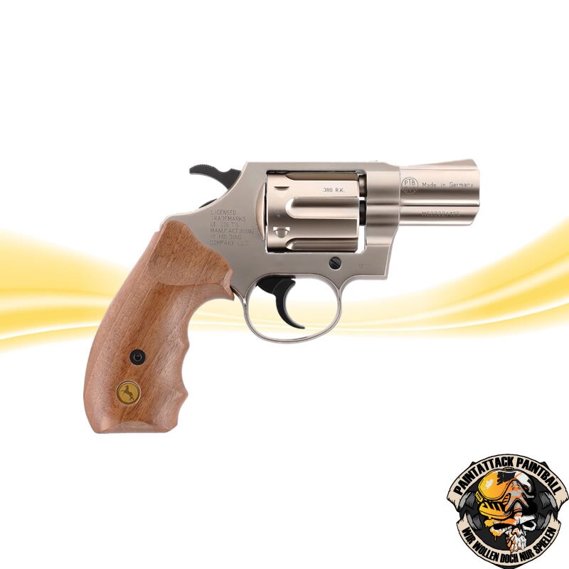 Colt Detective Special 9mm Gas und Signal-Revolver Nickel-Finish, Holzgriffschalen – Bild 3