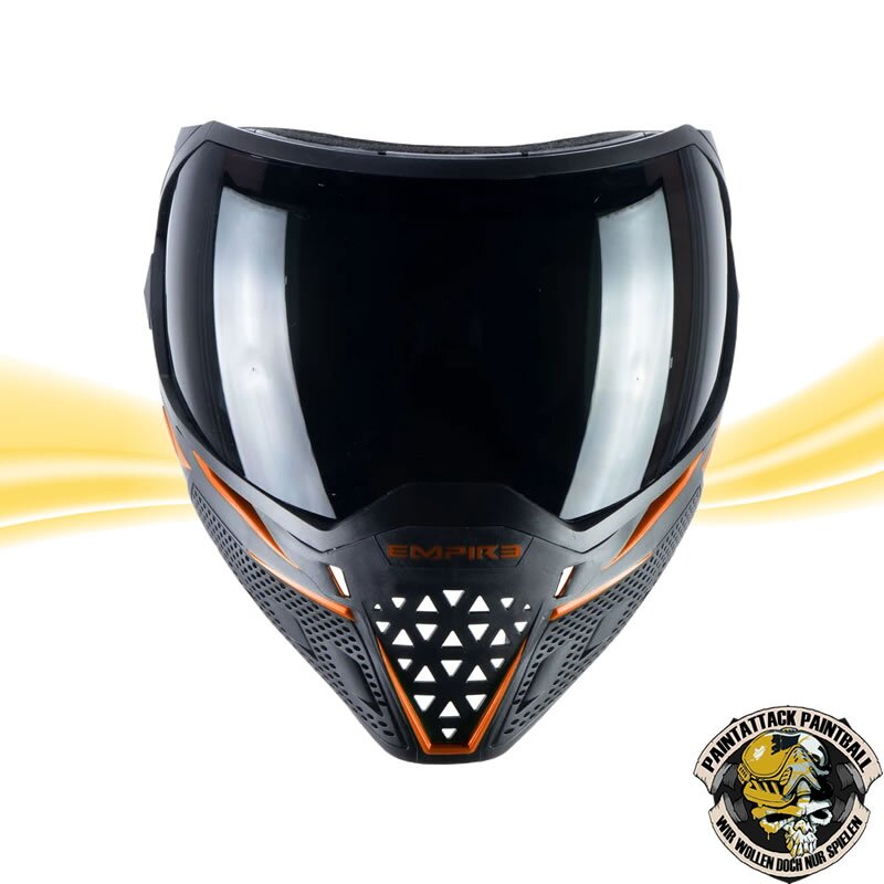 Empire EVS Paintball Maske schwarz - orange mit 2 Maskengläsern  (Clear und Ninja) – Bild 2