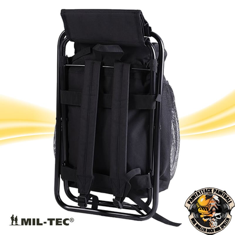 Paintball Rucksack mit Sitz - Jagd Wander Angel Ansitzrucksack oliv – Bild 2