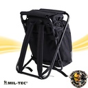 Paintball Rucksack mit Sitz - Jagd Wander Angel Ansitzrucksack schwarz – Bild 3