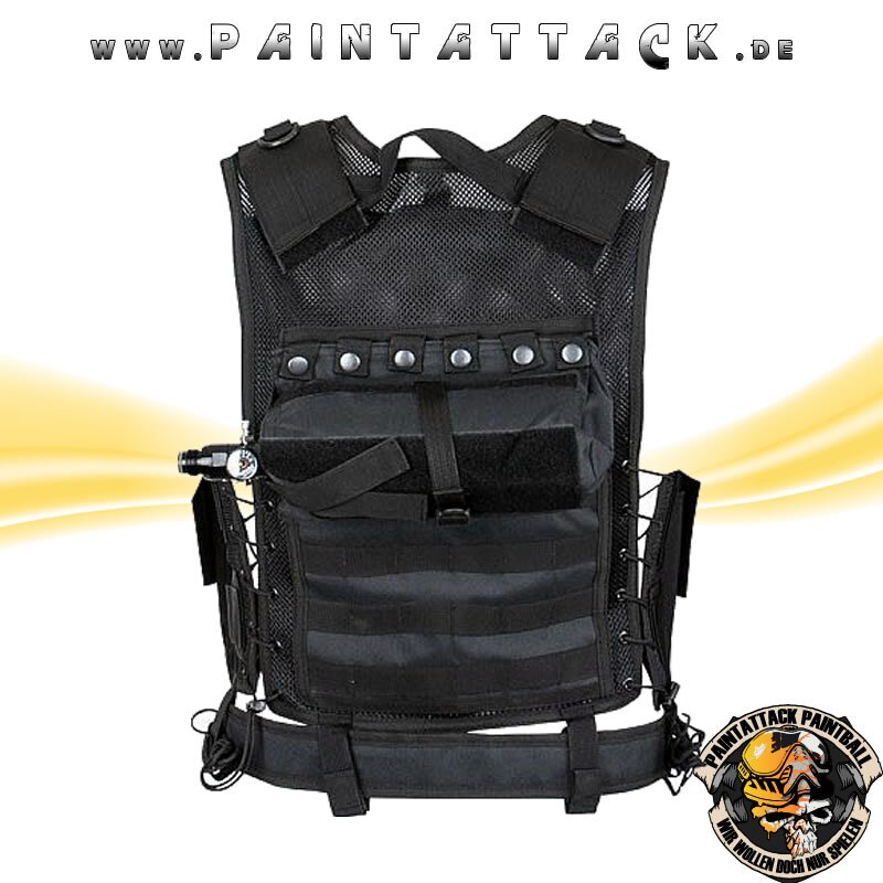 Paintball Weste New Legion Tactical Vest Carrier Schwarz – Bild 2