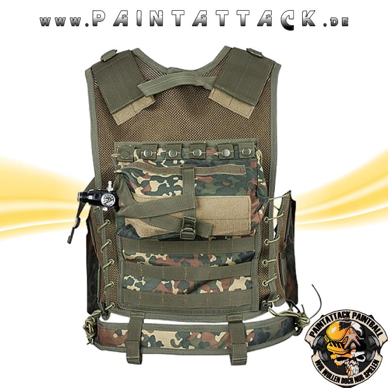 Paintball Weste New Legion Tactical Vest Carrier flecktarn – Bild 2