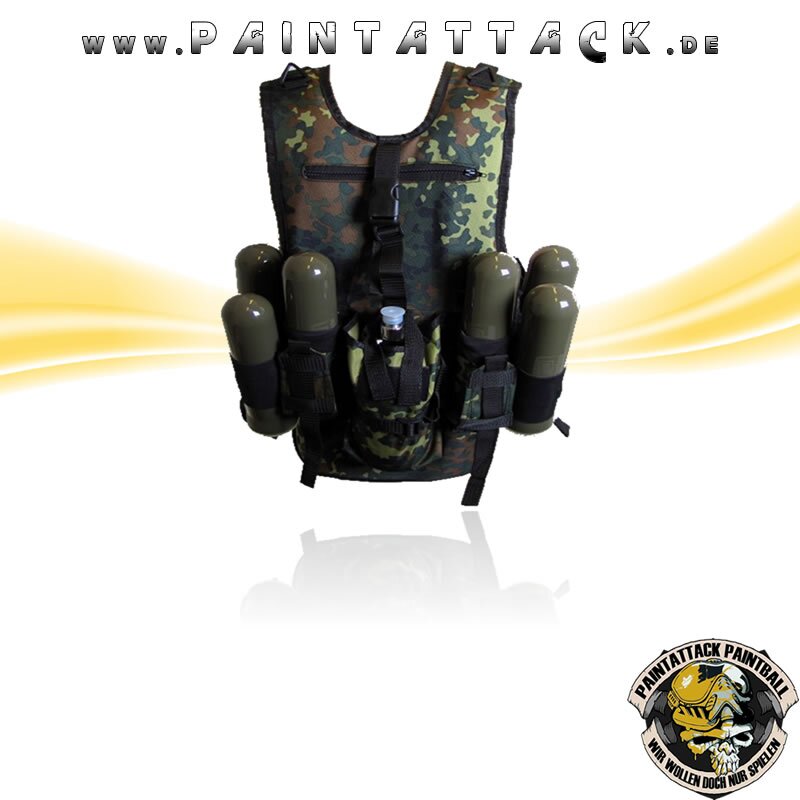 Pt-Field Paintball Weste / Tactical weste / Battle Weste für Softair und Paintball -  Flecktarn – Bild 2