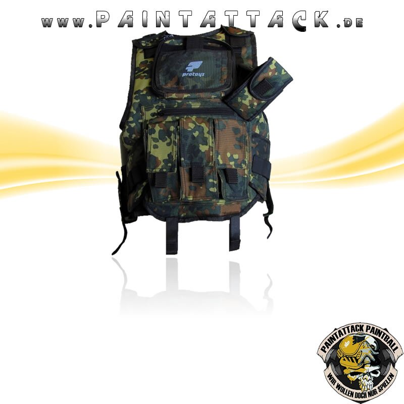 Pt-Field Paintball Weste / Tactical weste / Battle Weste für Softair und Paintball -  Flecktarn – Bild 3