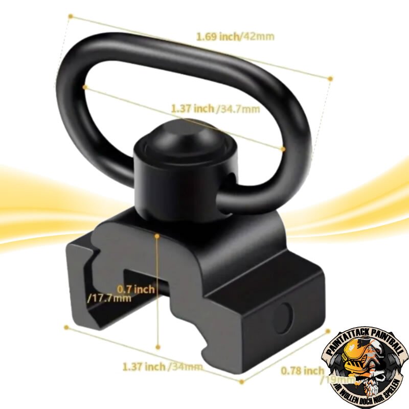 QD Sling Mount mit Push Button Trageriemen Halterung mit Schnellverschluss Sling Swivel Mount T22mm Picatinny Schiene – Bild 2