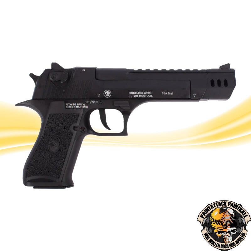 Retay Schreckschusspistole 9 mm P.A.K  Big Fifty XL brüniert – Bild 2
