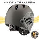 Taktischer Helm mit Thermalglas und Mesh Gitterschutz für Paintball und Airsoft oliv – Bild 2