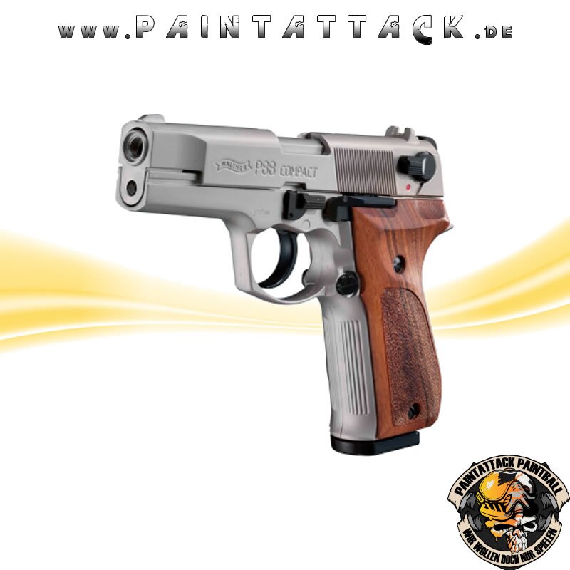 Walther P88 Schreckschusspistole 9 mm P.A.K. Bicolor Holzgriffschalen – Bild 2