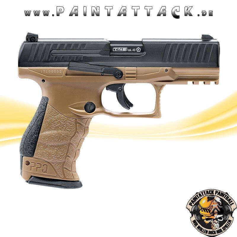 Walther PPQ M2 T4E FDE Mag Fed Paintball Pistole - RAM Waffe – Bild 2