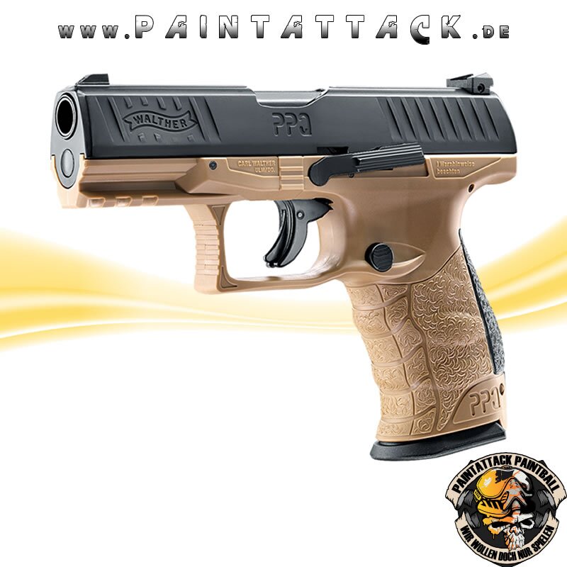 Walther PPQ M2 T4E FDE Mag Fed Paintball Pistole - RAM Waffe – Bild 3