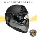 Warq - Taktischer Helm mit Thermalglas und Mesh Gitterschutz für Paintball und Airsoft schwarz – Bild 3