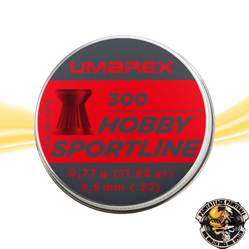 Umarex Hobby Sportline Flachkopf Diabolos geriffelt 5,5 mm (.22), 0,77 g, 300 St