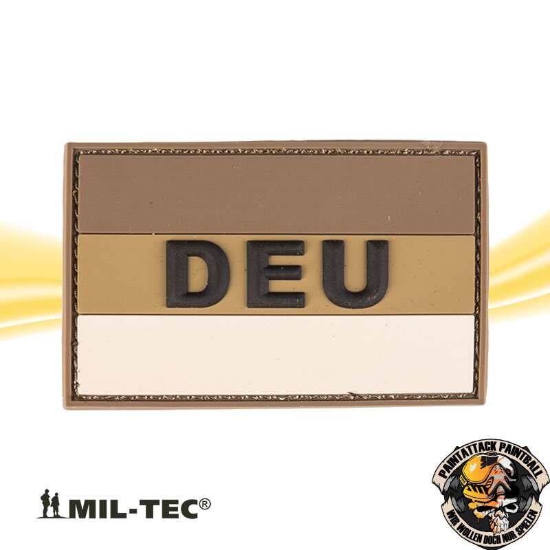 BW Patch 3D Deutschland Tan Desert M.Klett LG Airsoft- und Paintball-Patch PVC