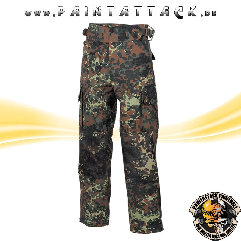 Kommandohose Smock-Attack  Hose für Paintball und Airsoft - Flecktarn XXL