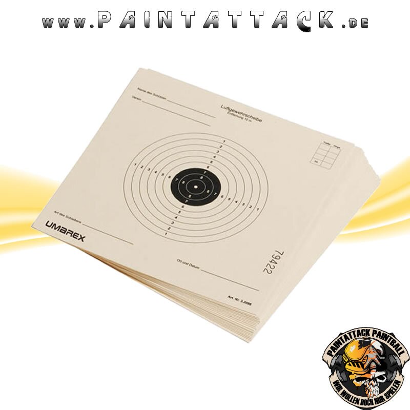 Zielscheiben 14 x 14 cm für Luftgewehr und Airsoft 100