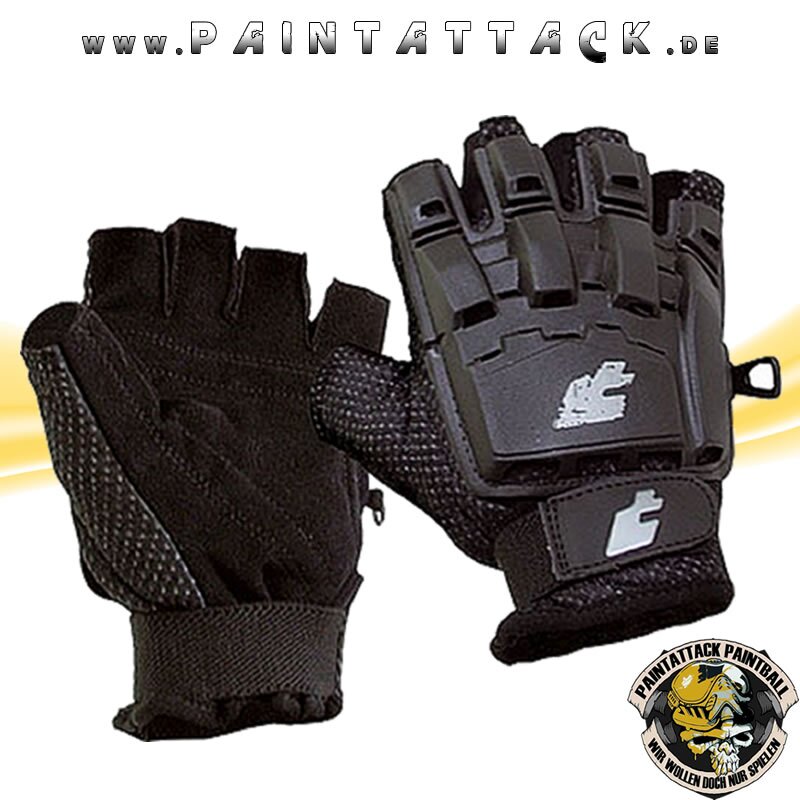 Paintball Halbfinger Handschuhe ProToyz PT-Field - schwarz XL