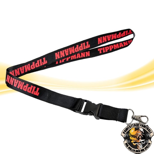 [6670] Tippmann Schlüsselband mit Schriftzug  – Praktisches  Lanyard Schwarz/Rot
