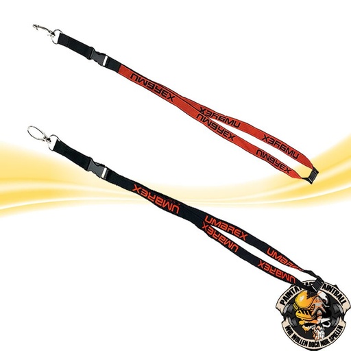 [6669] Umarex Schlüsselband mit Schriftzug  – Praktisches  Lanyard Schwarz/Rot