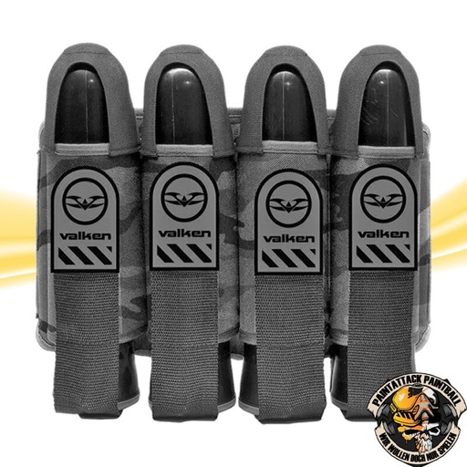[6648] Paintball Battlepack 4 Pot Valken Alpha Black Camo