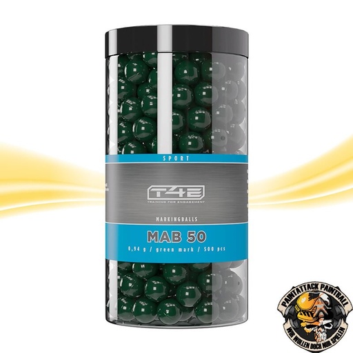 [6587] Paintballs Cal. 50 mit Hartschale T4E Sport MAB 50 Markingballs 500 Stück grün