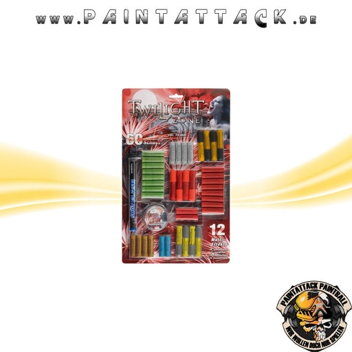 [6324] Pyro Twilight Zone Silvester Sortiment 60 Teile Pyrotechnische Munition