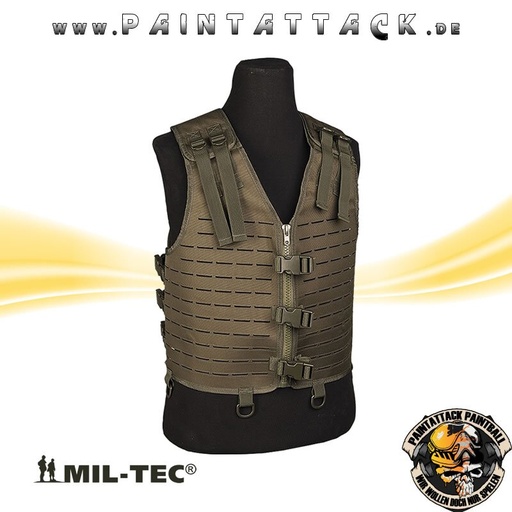 [6124] Mil-tec XXL Laser Cut Trägerweste lightweight Oliv