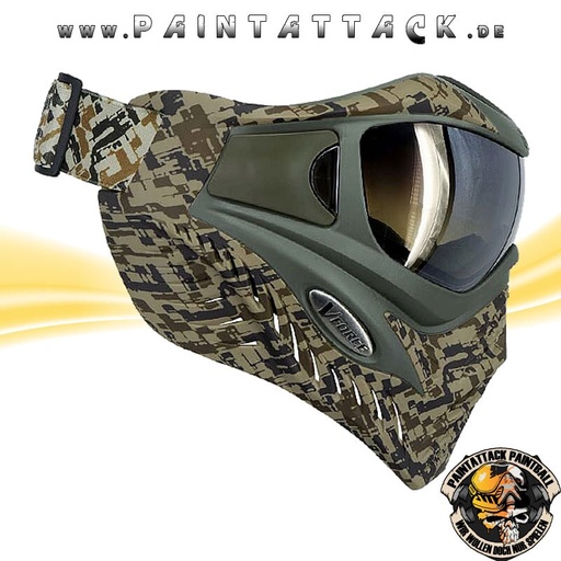 [6111] VForce Grill Paintball Maske - SE Circuit Camo Earth mit Quicksilver Thermal Glas