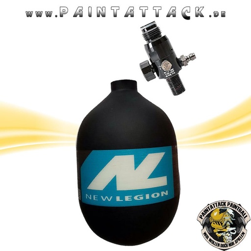 [6092] 0,8l HP Flasche 300 bar Composite New Legion Preset System mit Dwarf Regulator