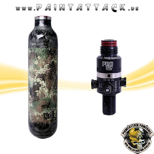 [5967-004] 0,25l 300bar Armotech HP System mit Marken-Regulator Ninja ultra light Regulator