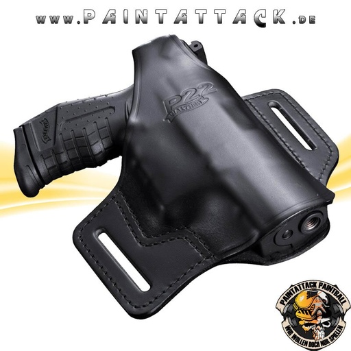 [5772] Umarex Gürtelholster für Walther P22 / P22Q Leder Schwarz