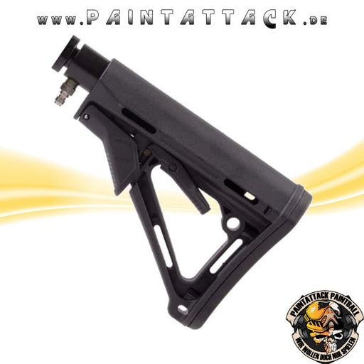 [5741] RAP4 M4 Schulterstützen Cover schwarz mit Air Thru Stock Adapter