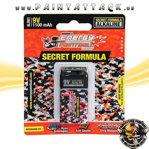 [5583] Energy Paintball Battery 9 Volt Block Batterie Pack 1 Stück