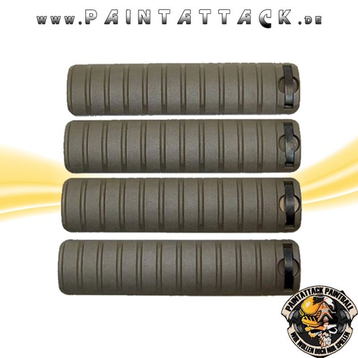 [5569] Tippmann 20 mm Waever Rail Cover Long 4er Pack Oliv