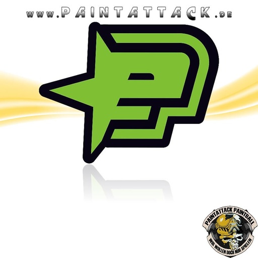 [4002] Planet Eclipse Paintball Aufkleber mit "e-Star" grün