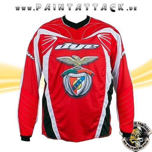 [3725] Dye Custom Team Jersey Lisbon Benfica C10 rot weiß Paintball Jersey -  Größe XL