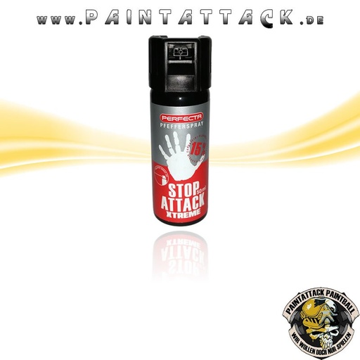[3619] Perfecta Pfefferspray Stop Attack Xtreme ballistischer Strahl 15% OC 50 ml Tierabwehr-Spray