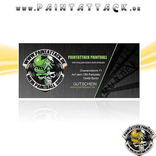 [2692] Paintball Gutschein - Geschenkgutschein 5 EUR - Motiv 4