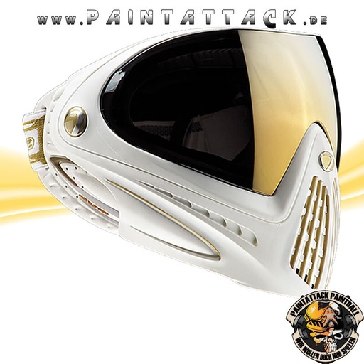[1905] DYE I4 Paintball Maske Invision 4 Thermal WEIß - GOLD